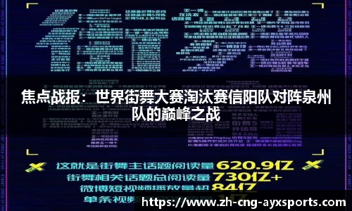 焦点战报：世界街舞大赛淘汰赛信阳队对阵泉州队的巅峰之战